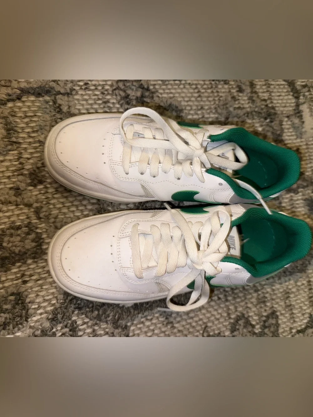 Nike Gamma Force White & Malachite Green Court Sneakers